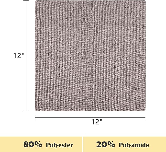 Reusable Cleaning Cloths Microfiber Towel: 50 Pack Washable Tear Away Cleaning Towels Roll - 12× 12 Absorbent Rags Drying Dishcloths for Kitchen House Car (50, Khaki)