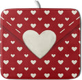 Valentines Day Dish Drying Mat for Kitchen Counter 16x18 Cream Red Love Heart Valentines Holiday Themed Absorbent Reversible Microfiber Drying Mats Kitchen Countertop Protector Dishes Drainer Pad