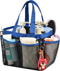 Haundry Mesh Shower Caddy Tote, Large College Dorm Bathroom Caddy Organizer with Hook and Handles, 8 Basket Pockets for Camp Swimming Travel Gym Beach