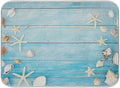 Seashells Starfish Dish Drying Mat for Kitchen Counter Super Absorbent Dish Mat Drying Kitchen Mat 16X18 inch Dish Drying Matt for Kitchen Dish Drying Mat