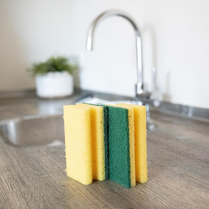 Sorbo Extra Large Scouring Sponges, Extra Strong Cleaning sponges for deep Cleaning, Pack of 2 Long Lasting sponges with Easy Grip Shape for Comfort When in use