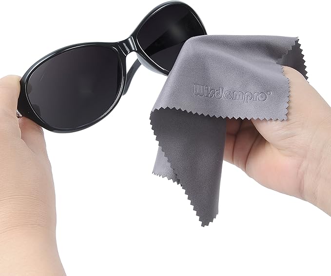 Large 4-Pack Microfiber Cleaning Cloth for Laptop, Computer Screen, Camera, Lens, Eyeglass, Phone, iPhone, iPad, Tablet, LCD TV and Other Delicate Surface(12x8.25, 13.5x8.63 Inches Blue and Grey)