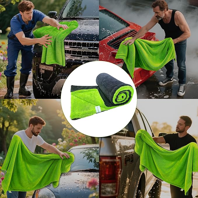 1400 GSM Car Drying Towel-48’’x24’’Extra Large Super Absorbent Twisted-Loop, Non-Streak Microfiber Car Wash Drying Towels Detailing/Cleaning Towels for Cars/Trucks/SUVs