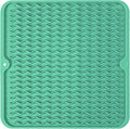 Silicone Dish Drying Mat for Multiple Usage, Easy clean, Eco-friendly, Heat-resistant Dish Drainer Mat for Kitchen Counter,Sink,Refrigerator or Drawer liner (12" x 12", Green)