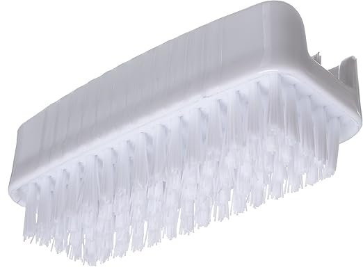 SPARTA 3623900 Plastic Hand Brush, Nail Brush With Polypropylene Bristles For Kitchens, Homes, Restaurants, 3.5 Inches, White (Pack of 2)