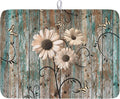 Spring Daisy Dish Drying Mat for Kitchen Counter 18 x 24 Inch Vintage Farmhouse Dish Drainer Mat Absorbent Microfiber Shabby Chic Flowers Dish Rack Pad for Coffee Dining Bar Decor