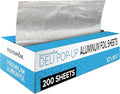 200 Count Pre-Cut Deli Aluminum Wraps – 12" Heavy-Duty Pop-Up, Disposable for Hot Dogs, Sandwiches & Food Service