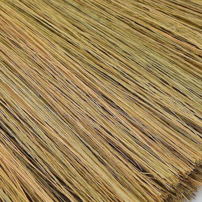 2pcs Handwoven Soft Bristle Indoor Brooms with Detachable Handle, Lightweight 74cm Grass Cleaning Brush Set for Household Dust Sweeping