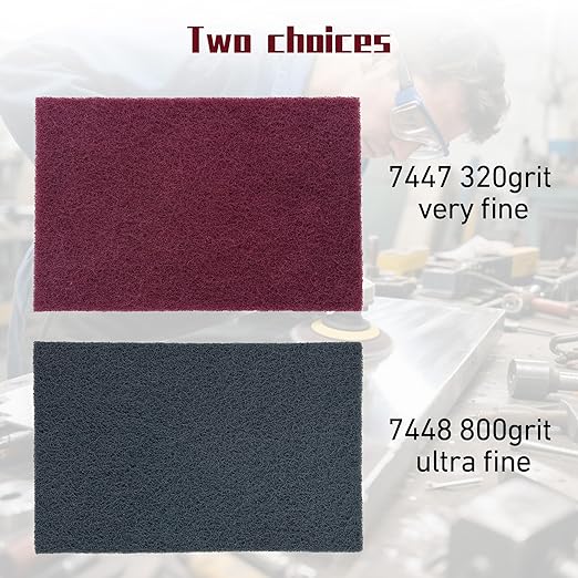 Premium 6" x 9" Scuff Pads 10 Pack, 5 Each Maroon General Purpose & 5 Each Gray Ultra Fine - Scuffing, Scouring, Sanding, Paint Primer Prep Adhesion Scratch - Surface Preparation Automotive Autobody