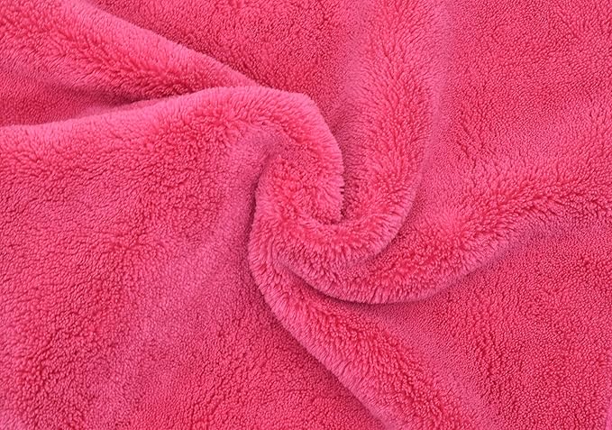 Makeup Remover Cloths for Face, Eye, Lips - Reusable Makeup Remover Pads Soft Microfiber Facial Cleansing Cloths 5 x 5 inch 12 Pack (Dark Pink)