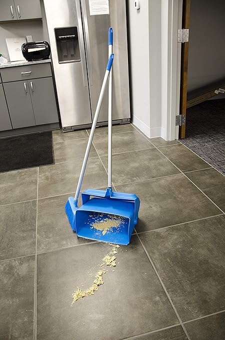 Remco - A Vikan Company 62504 Lobby Dustpan with Broom, Polypropylene/Polyester/Aluminum, 7" X 14" Bin, 37" Handle, Red