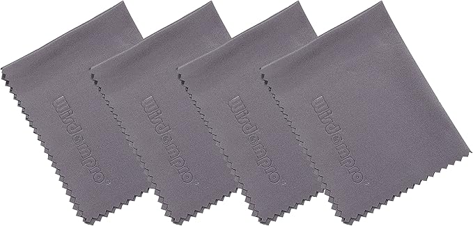 Wisdompro 8-Pack 6x7 Inches Microfiber Cleaning Cloth for Camera Lens, Glasses, Phone, iPhone, iPad, Tablet, Laptop, LCD TV, Computer Screen, Monitor and Other Electronics Device - (4 Blue, 4 Grey)