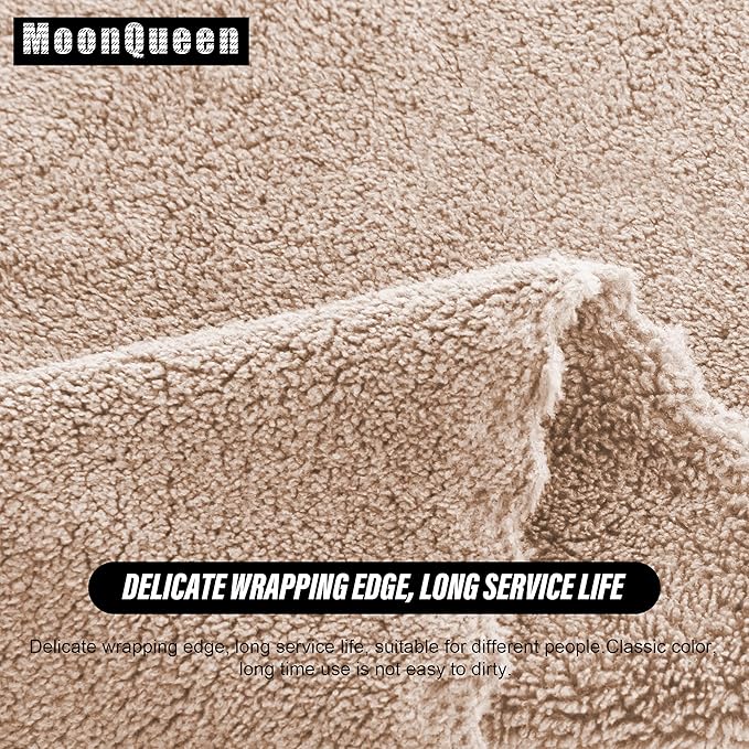MOONQUEEN Ultra Soft Premium Washcloths Set - 12 x 12 inches - 72 Pack - Quick Drying - Highly Absorbent Coral Velvet Bathroom Wash Clothes (Brown)