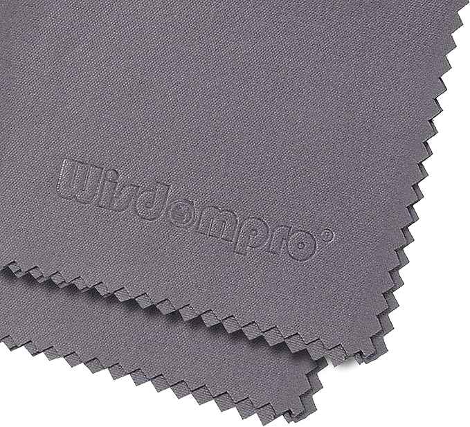 Wisdompro 8-Pack 6x7 Inches Microfiber Cleaning Cloth for Camera Lens, Glasses, Phone, iPhone, iPad, Tablet, Laptop, LCD TV, Computer Screen, Monitor and Other Electronics Device - Grey