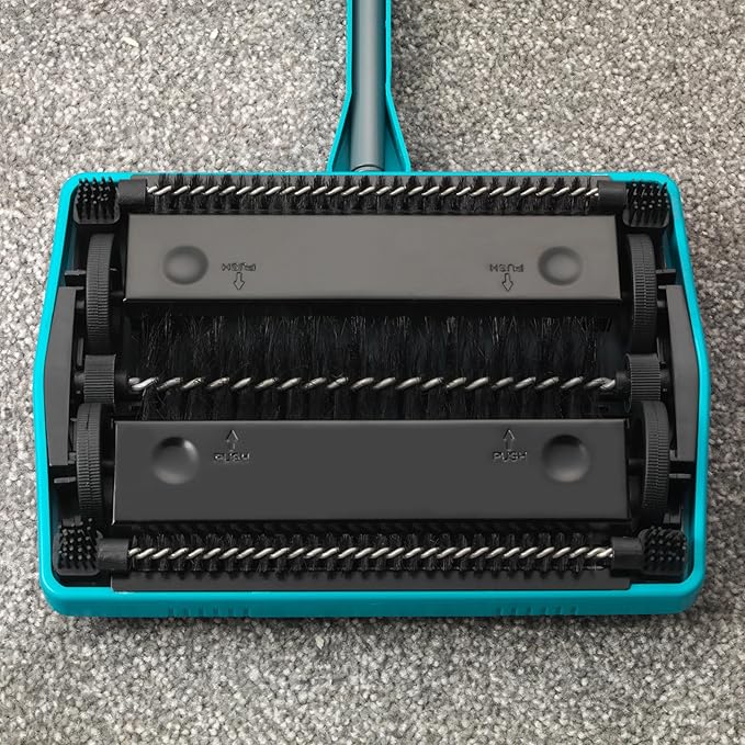 Beldray Manual Carpet Sweeper - Includes Cleaning Comb for Bristles, Lightweight Cordless Floor Cleaner, Pet Fur Remover, Easy Use, Thin & Compact, Suitable for Rugs & Hard Indoor Floors
