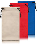 TRIUMPH VISION Soft Eyeglass Pouch 3 Pack - Pouch for glasses Microfiber Screen Cleaning Bag