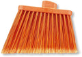 SPARTA Plastic Broom Head, Angled, Flagged for Small Debris Indoor, Outdoor, Home, Restaurant, Lobby, Office, 12 Inches, Orange