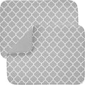 GORILLA GRIP Ultra Water Absorbent Microfiber Dish Drying Mat, 18x24, Quick Dry Mesh, Slip Resistant Pad for Sink Dishes or Under Rack, Kitchen Counter Accessories, Machine Wash, 2 Pack Quatrefoil