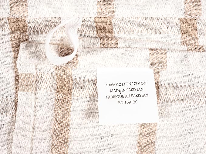 KAF Home Assorted Flat Kitchen Towels | 100% Cotton - 18 x 28 inches | Ultra Absorbent Soft Dish Towels | Perfect for Cooking, Cleaning, and Drying Hands (Beige, 10 Pack)
