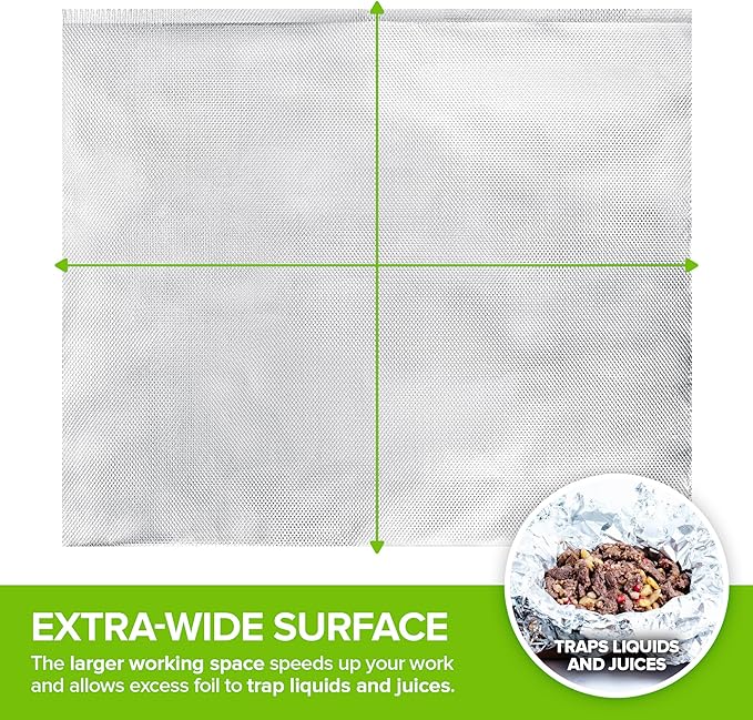 12' Ultra Heavy Duty Pop Up Deli Aluminum Foil, 500 Pre-Cut Sheets, Ideal for Restaurant, Food, Burrito, Hot Dog or Sandwich