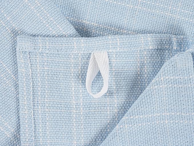KAF Home Assorted Flat Kitchen Towels | 100% Cotton - 18 x 28 inches | Ultra Absorbent Soft Kitchen Tea Towels | Perfect for Cooking, Cleaning, and Drying Hands (Sky, 18 x 28-10 Pack)