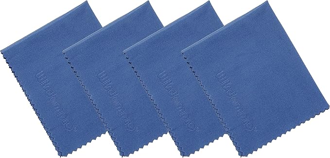 Wisdompro 8-Pack 6x7 Inches Microfiber Cleaning Cloth for Camera Lens, Glasses, Phone, iPhone, iPad, Tablet, Laptop, LCD TV, Computer Screen, Monitor and Other Electronics Device - (4 Blue, 4 Grey)