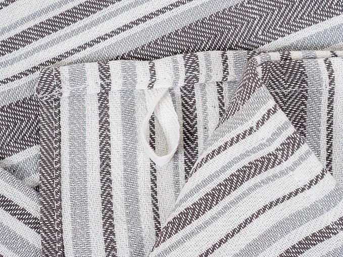KAF Home Assorted Flat Kitchen Towels |100% Cotton - 18 x 28 inches | Ultra Absorbent Soft Dish Towels | Perfect for Cooking, Cleaning, and Drying Hands (Gray, 18 x 28-10 Pack)