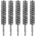 Geiserailie Bore Brush Bristles Wire Brush for Power Drill Cleaning Wire with Hex Shank Handle for Power Drill Cleaning(5 Pieces,Stainless Steel)