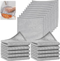 SINLAND Silver Mesh Dish Cloths Wire Dish Washing Rags Magic Cleaning Cloths Stainless Steel Metal Cloth for Dishes Sinks Counters Stove Tops Easy Rinsing 7.87x7.87 Inch 20 Pack