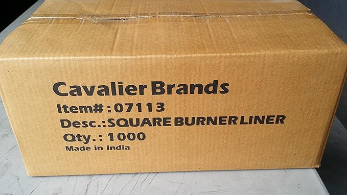 Aluminum Foil Square Gas Burner Disposable Heavy Thick Quality Bib Liners Covers (8.5" Square) from Cavalier (1000 Pack)