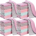 32 Pack Kitchen Dish Cloths Dish Towels, Super Soft and Absorbent Coral Fleece Cloth, Coral Velvet Microfiber Cleaning Cloth, Nonstick Oil Washable Fast Drying Dish Rags for Clean Table, Dish, Glass.