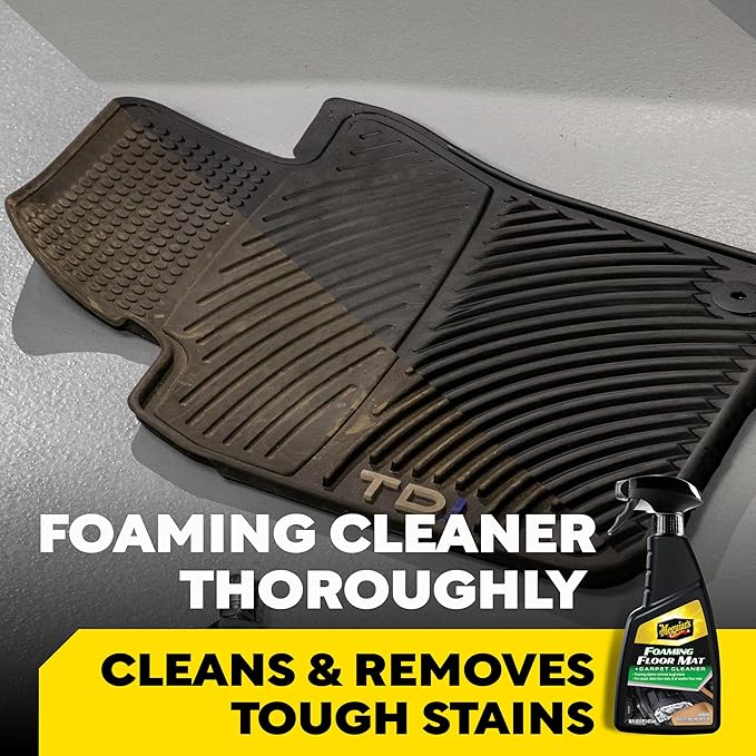 Meguiar's Foaming Floor Mat + Carpet Cleaner, 16oz BT, 6/CV