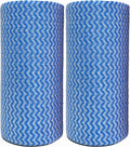 Disposable Cleaning Cloths Roll Disposable Dish Cloth Multi-Purpose Heavy Duty Paper Towels-200 Sheets,Blue