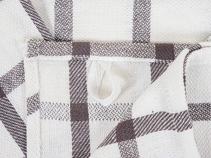 KAF Home Assorted Flat Kitchen Towels |100% Cotton - 18 x 28 inches | Ultra Absorbent Soft Dish Towels | Perfect for Cooking, Cleaning, and Drying Hands (Gray, 18 x 28-10 Pack)