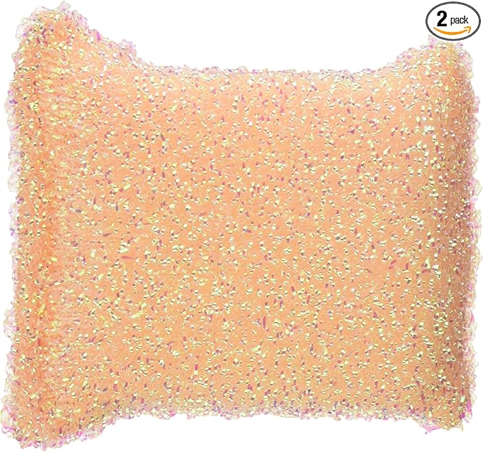 Casabella Sparkle Scrub Sponge, 2-Pack, Colors vary