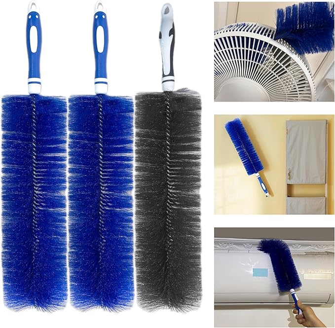 Bendable Fan Cleaning Brush – Soft Bristle Fan Cleaner for Standing Fans, Air Vents, Curtains & Blinds – Reusable, Washable Dusting Tool