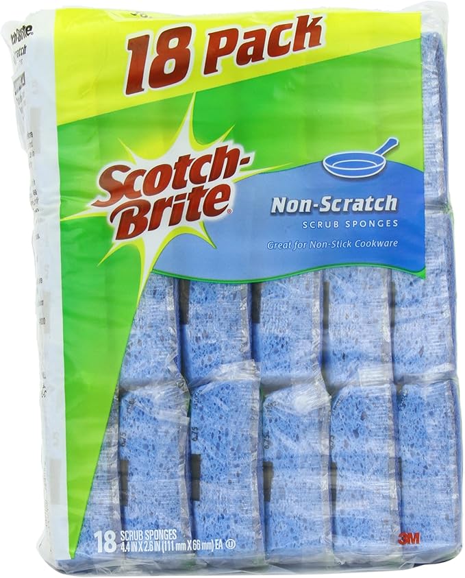 Scotch-Brite 3M Non-Scratch Scrub Sponges - 18-Count