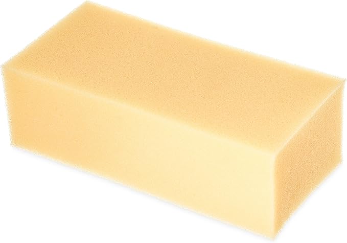 Carlisle FoodService Products 36550100 Commercial Extra Large Sponge, 8.25", Yellow (Case of 24)