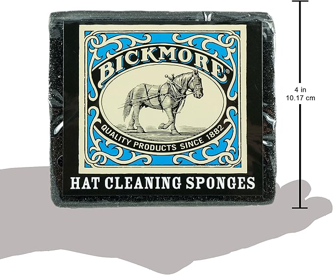 Bickmore Felt Hat Cleaning Sponge - Perfect for Western, Cowboy, Cowgirl Hats & More Black