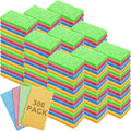 Zhengmy 300 Pieces Sponges Kitchen Compressed Sponges Bulk Natural Dish Sponge Compressed Wood Pulp Cleaning Sponge Without Scratching for Kitchen Bathroom, 3.9 x 2.4 x 0.12 Inch (Multicolor)