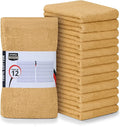 Utopia Towels Kitchen Bar Mops, Pack of 12, 16 by 19 Inches, 100% Cotton Super Absorbent Beige Towels, Multi-Purpose Cleaning Towels for Home and Kitchen Bars