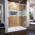 DreamLine Flex 50-54 inch W x 72 inch H Semi-Frameless Pivot Shower Door in Chrome