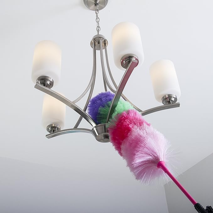 Kitchen + Home Large Static Duster - 27" Inch Electrostatic Feather Duster attracts dust Like a Magnet! - Sapphire