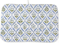 Boho Dish Drying Mat 18x24 Inches For Kitchen Counter Block Print Blue Floral Kitchen Decoration Drying Mat Modern Decorative Flower Drying Pad Mat for Home Kitchen Decor,Dining Room,Office