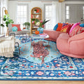 Blue Cheetah Rug 10x8 FT Boho Leopard Vintage Tropical Jungle Animal Rug Aesthetic Rugs for Girls Room Living Room Bedroom Home Office Thin Animal Colorful Funky Carpet