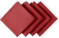 Red Waffle Kitchen Towels, 16x26 Inch, Absorbent, Soft, 100% Cotton, Quick Drying, Reusable, Machine Washable, Perfect for Kitchen Cleaning, Multipurpose Towel for Everyday Use, 4 Pack