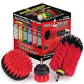 Outdoor Cleaning Brushes - Garage Drill Powered Cleaning Brush Kit - Concrete Scrubber Brush Set - Concrete Stain Remover Brush Set - Deck Cleaning Scrub Brush - Home Lawn Equipment Cleaning Tools