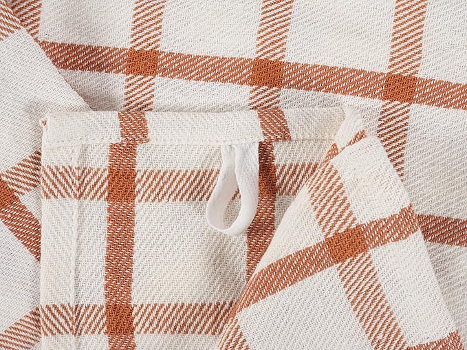 KAF Home Assorted Flat Kitchen Towels | 100% Cotton - 18 x 28 inches | Ultra Absorbent Soft Kitchen Tea Towels | Perfect for Cooking, Cleaning, and Drying Hands (Orange, 18 x 28-10 Pack)
