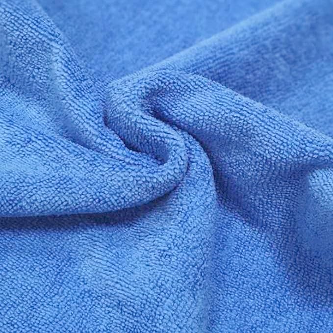 POLYTE Microfiber Cleaning Cloth, 12 x 16 in, Blue, Green, Yellow, 24 Pack