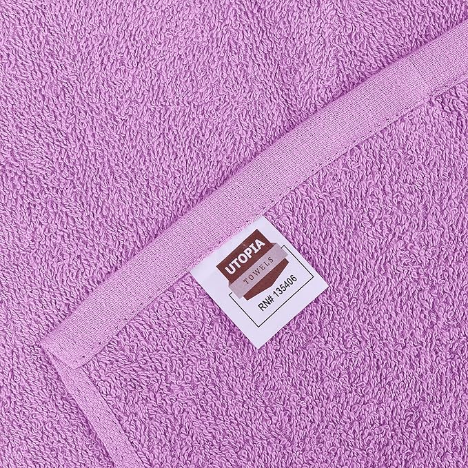 Utopia Towels Kitchen Bar Mops, Pack of 12, 16 by 19 Inches, 100% Cotton Super Absorbent Lavender Towels, Multi-Purpose Cleaning Towels for Home and Kitchen Bars